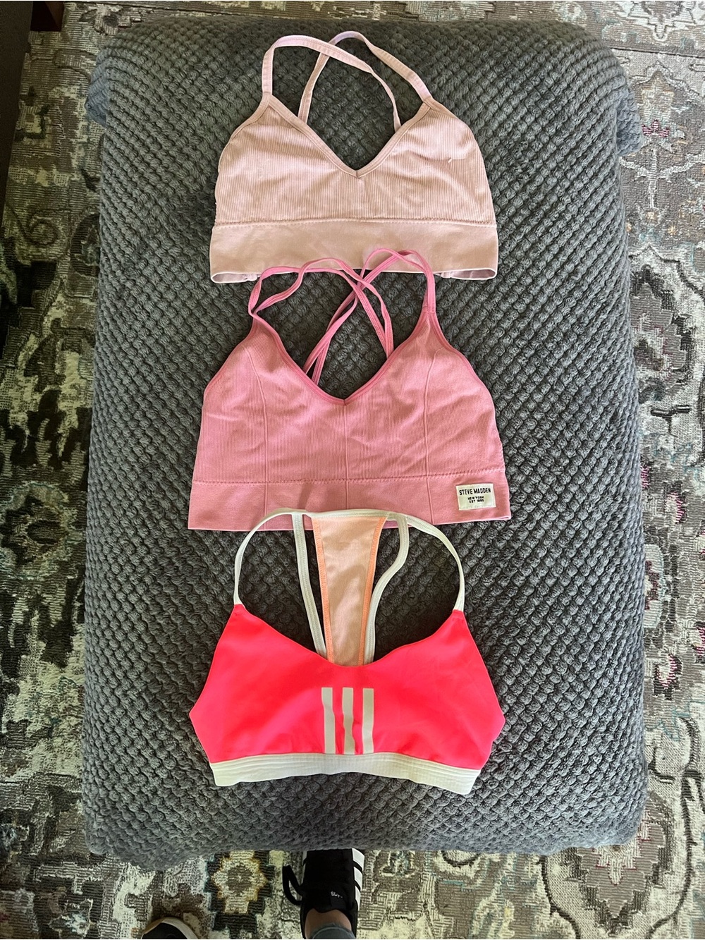 Lot of 3 - Pink/Light Pink/Blush Sports Bras